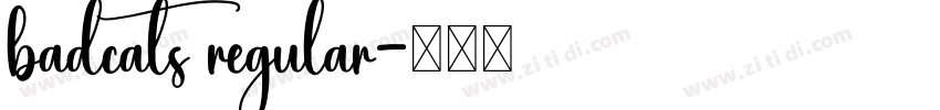 badcats regular字体转换